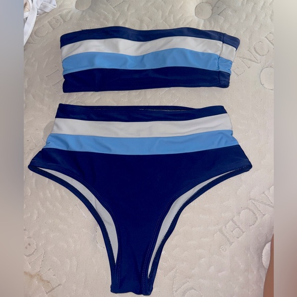 Blue high waisted bikini set! 💙🦋 - Picture 1 of 1